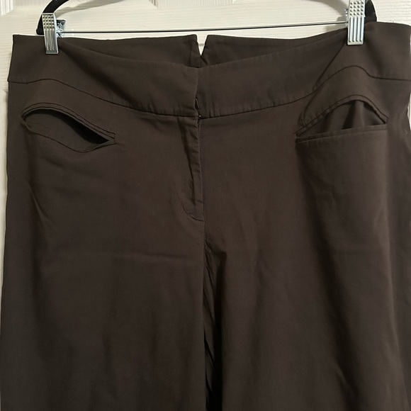 Lane Bryant Right Fit (Blue Circle) Brown or Black Slacks Size 4 & 5 (20 or 22) - Picture 3 of 12